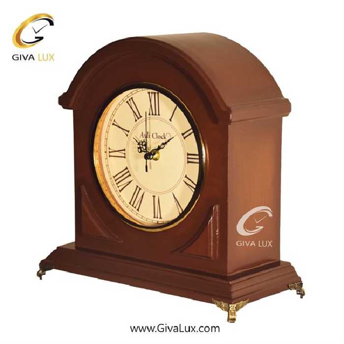 ساعت رومیزی اورجینال آیلی آلیاژ فلزی-چوب قهوه ای| کد رفرنس 777A