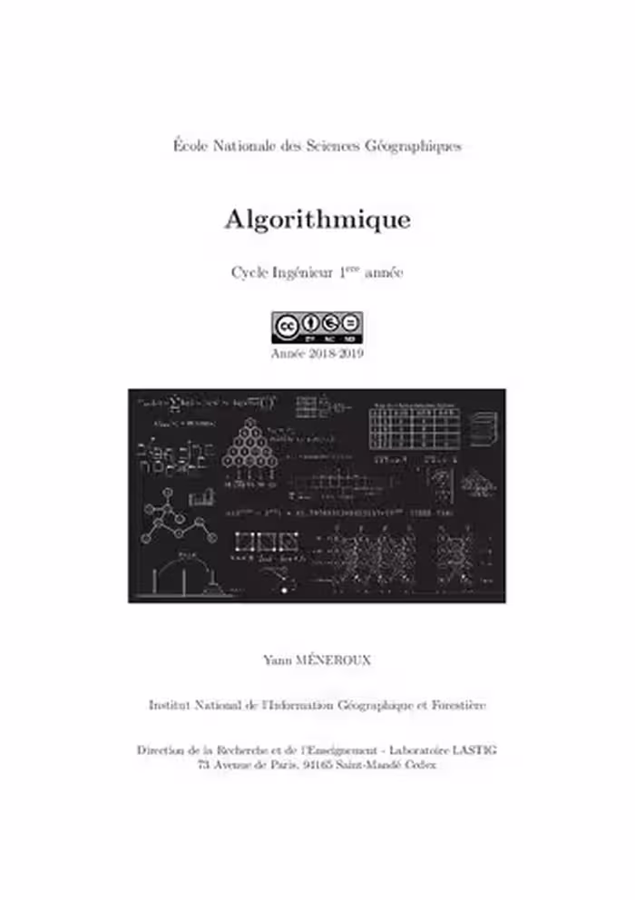 خرید و دانلود نسخه کامل کتاب Algorithmique: Cycle Ingénieur 1ere année