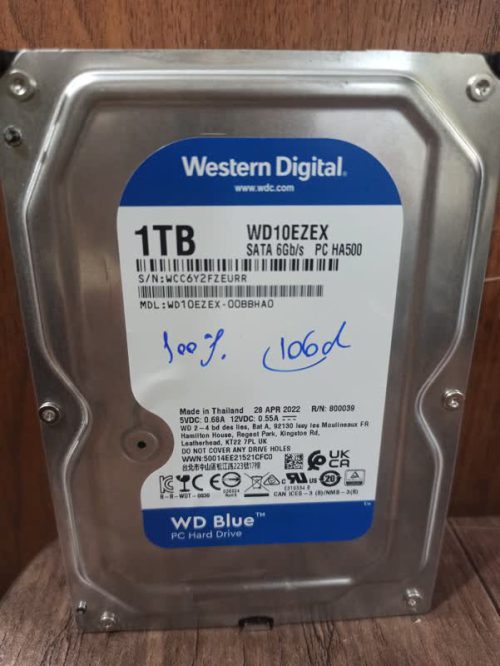 هارد 1 ترابایت وسترن آبی (زیر 200 روز)