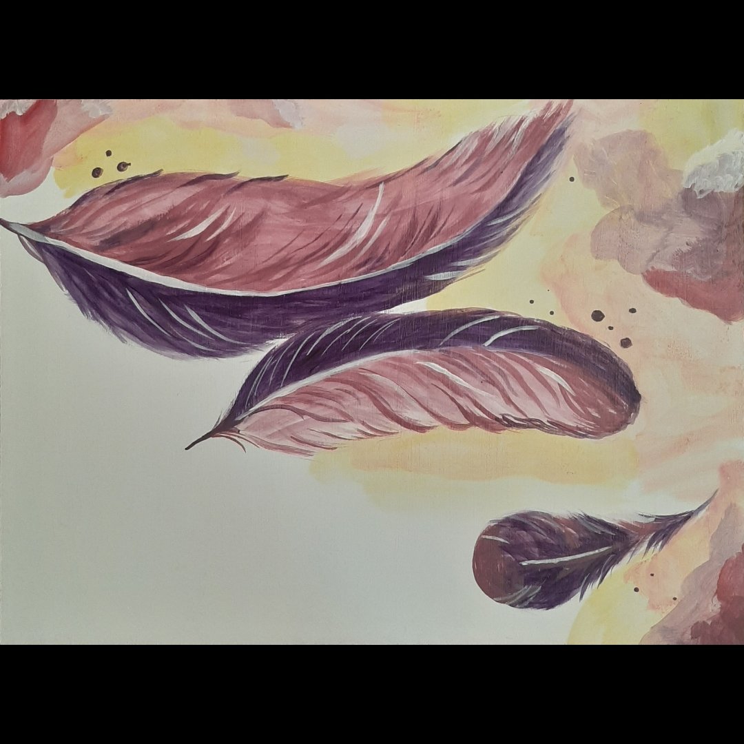 تابلو دکوری اکریلیک طرح پر بدون قاب