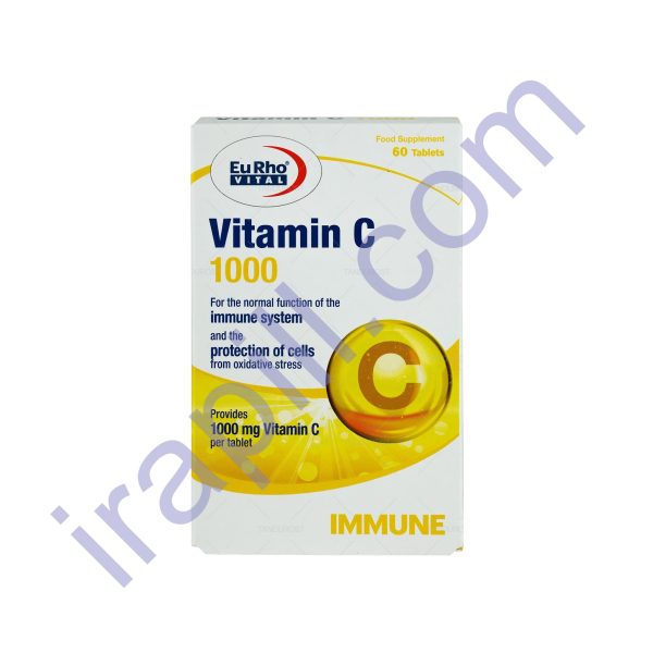 قرص ویتامین سی 1000 میلی گرم یوروویتال 60 عدد