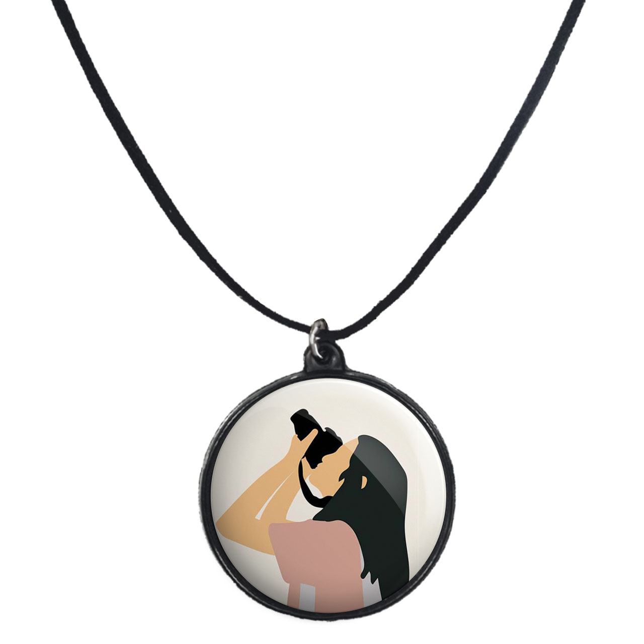 گردنبند پرمانه طرح عکاس کد pmb.230 مدل دو طرفه