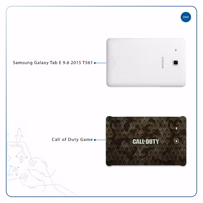 برچسب پوششی ماهوت مدل Call-of-Duty-Game مناسب برای تبلت سامسونگ Galaxy Tab E 9.6 2015 T561