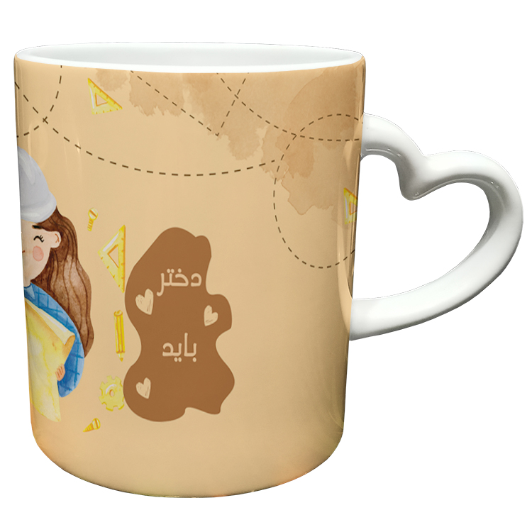 ماگ مدل دسته قلبی طرح مهندس کد 7