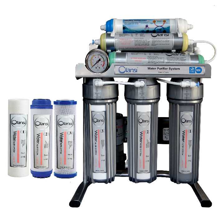 دستگاه تصفیه کننده آب اولانسی مدل CHROME A1020 به همراه فیلتر کد 01 مجموعه 3 عددی