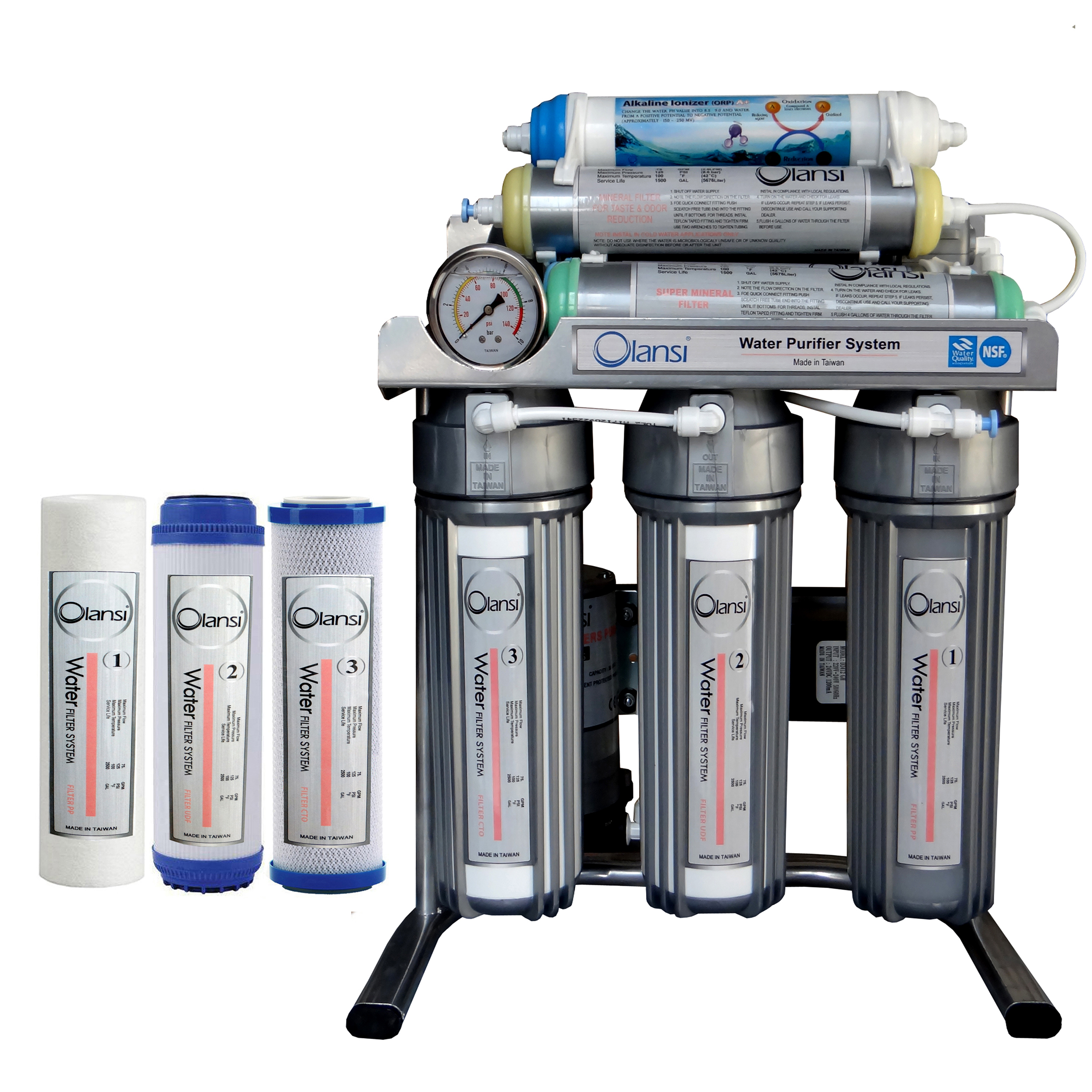 دستگاه تصفیه کننده آب اولانسی مدل CHROME A1020 به همراه فیلتر کد 01 مجموعه 3 عددی