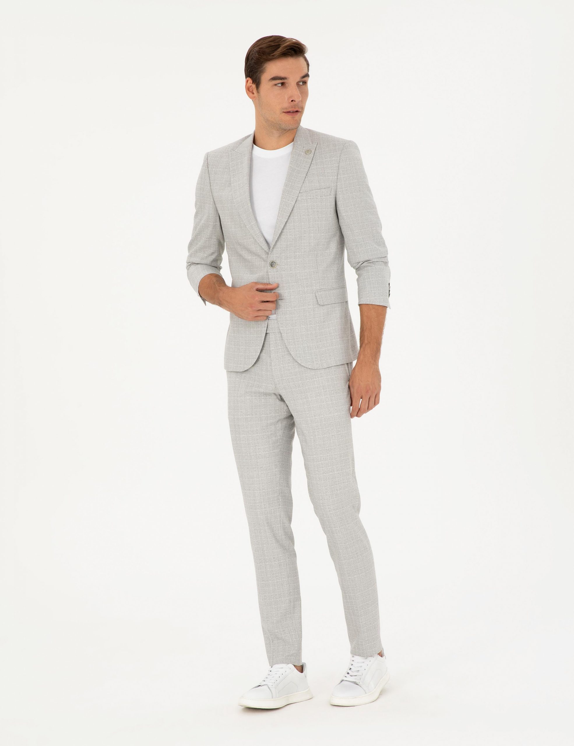 کت و شلوار مردانه خاکستری پیرکاردین - فروشگاه لباس شهرمون