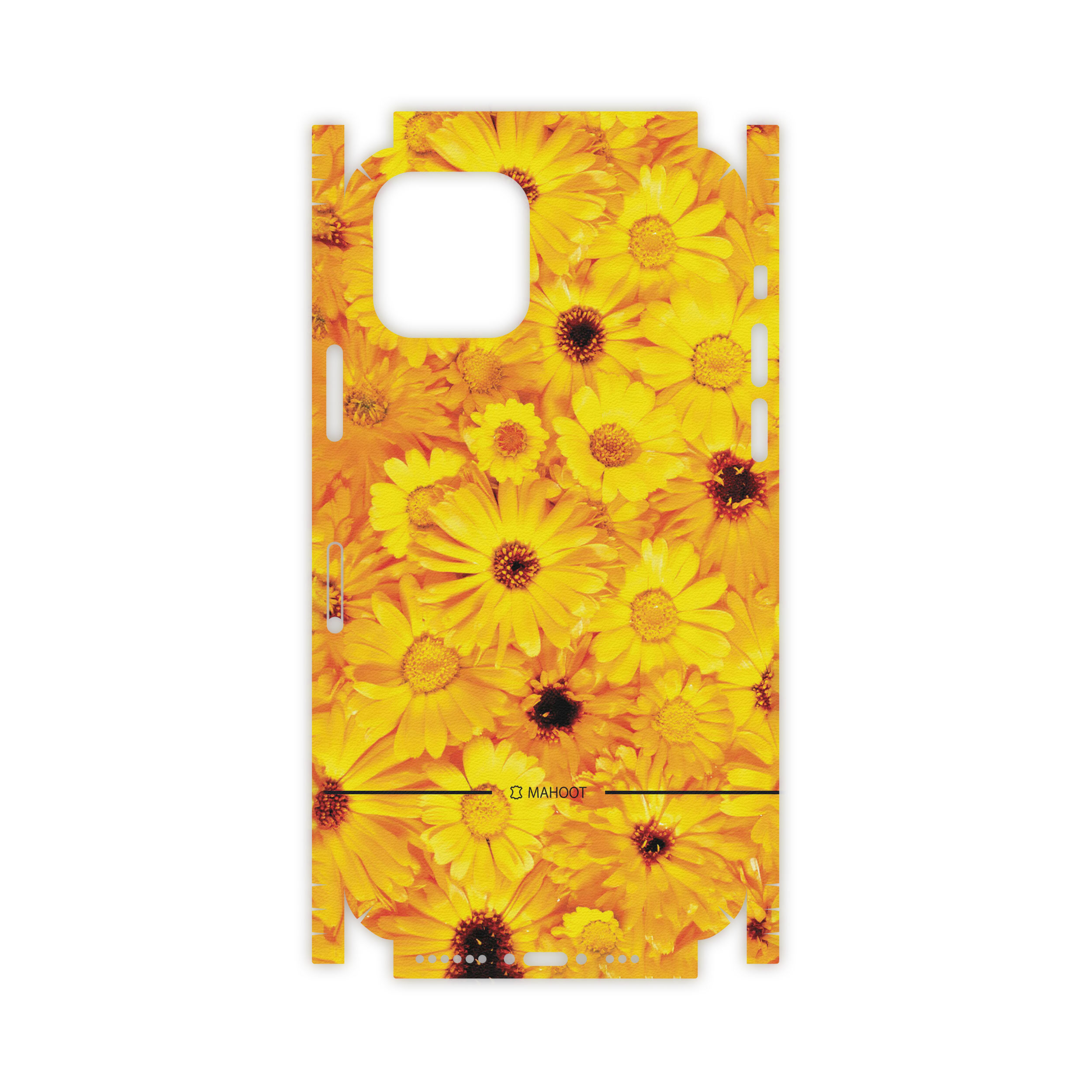 برچسب پوششی ماهوت مدل Yellow-Flower-FullSkin مناسب برای گوشی موبایل اپل iPhone 11 Pro Max