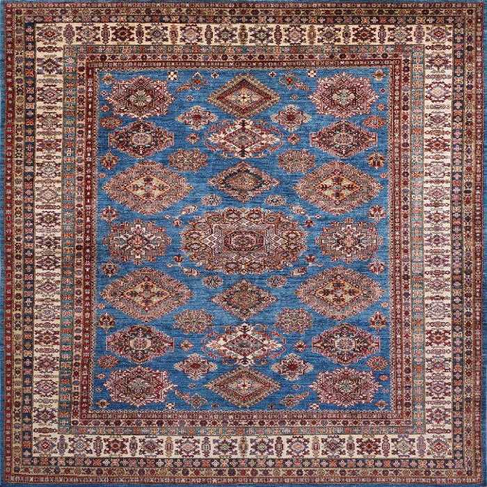 گلیم درجه1 ماندگار ابعاد متنوع زمینه گلیم آبی قهوه ای کد (1b)1097 | گلیم کیفیت ضد حساسیت