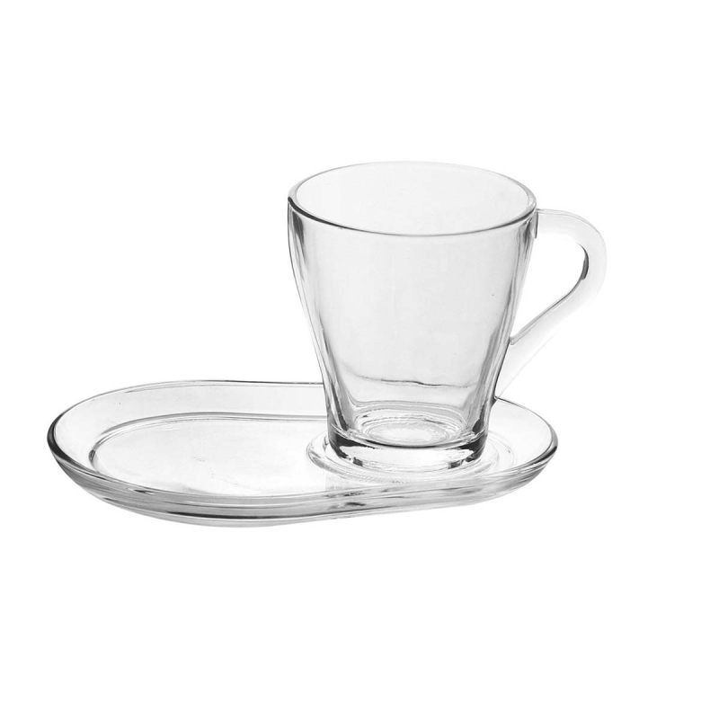 لیوان و زیر لیوانی کاوه مدل  SERVIC FLORANC