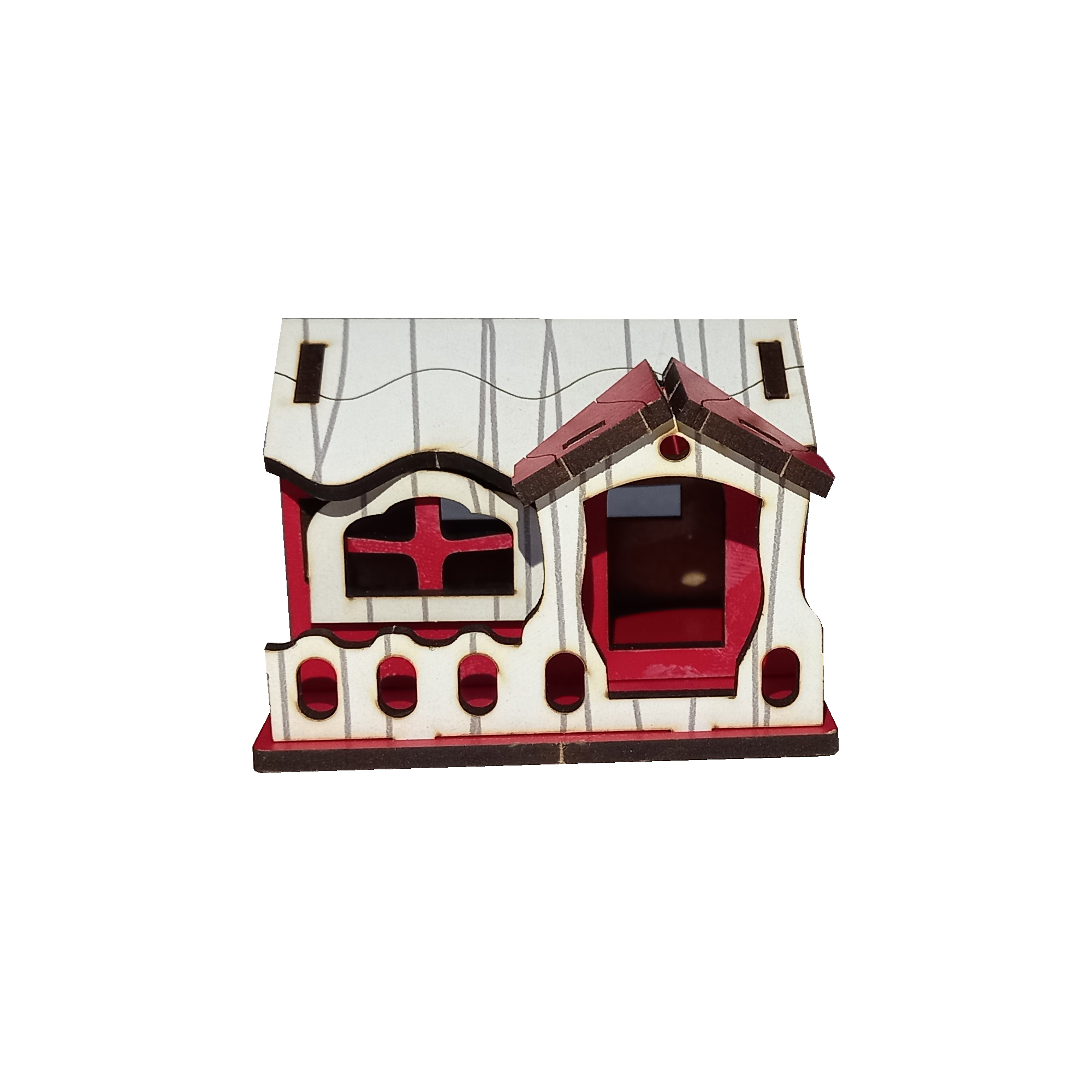 ماکت دکوری مدل کلبه تک پنجره کد 003 بسته 3 عددی