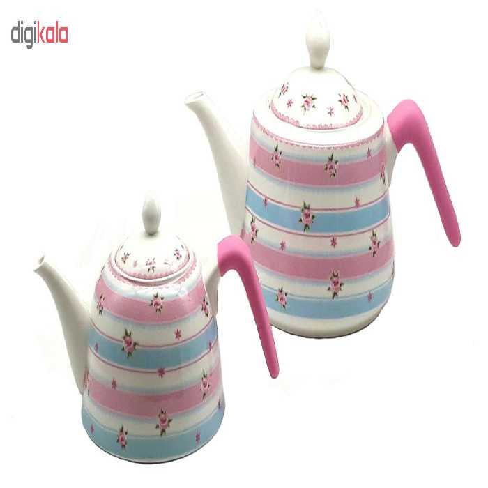 ست کتری و قوری مدل گل ریز