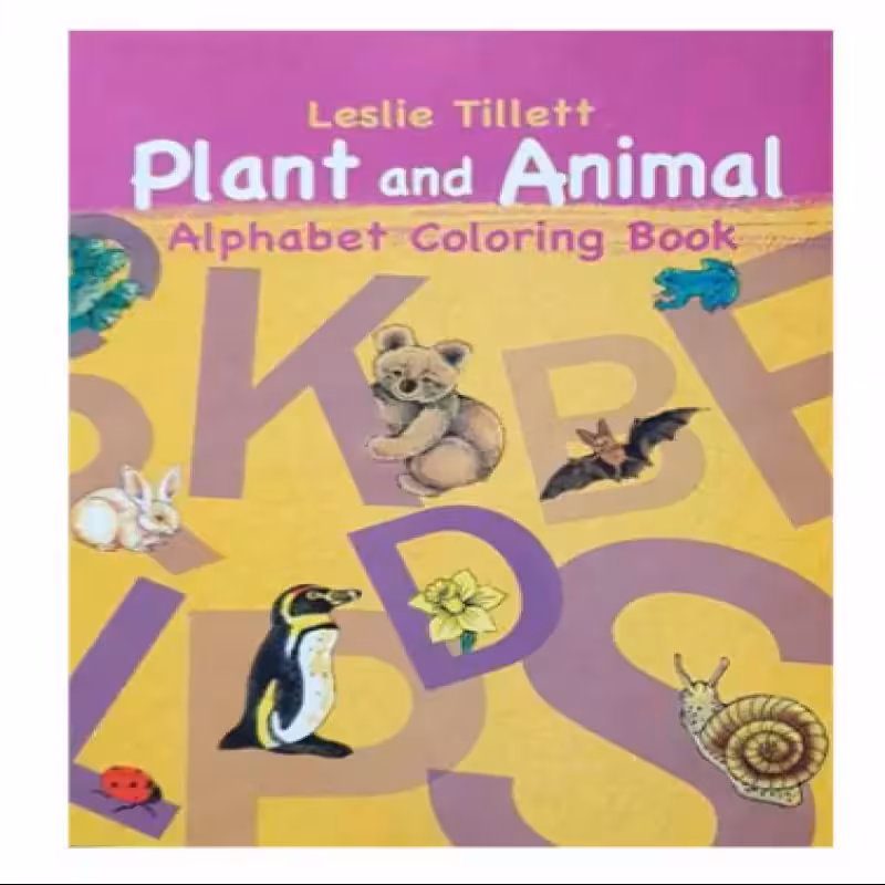 Alphabet Coloring Book Plant And Animal کتاب