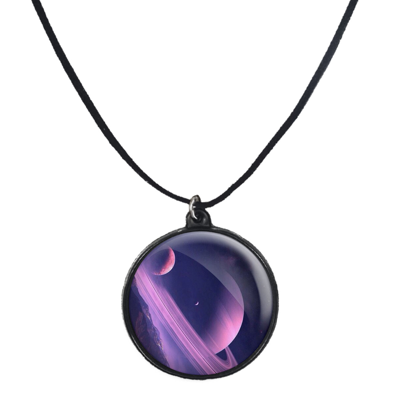 گردنبند پرمانه طرح سیاره ها کد pmb.25124 مدل دو طرفه