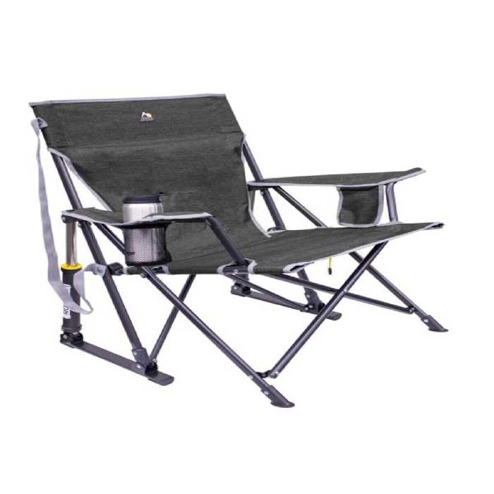 صندلی کمپ خاکستری کمپینگ اردوگاه تاشو کیک برگ دار با کمک فنر GCI Outdoor