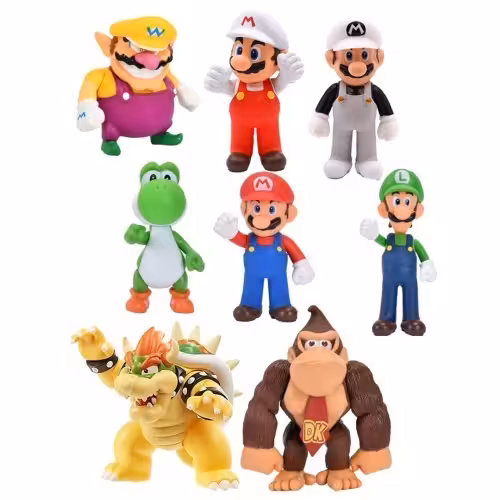 فيگور سوپر ماریو Super Mario طرح قارچ خور مجموعه 8 عددی