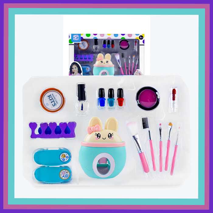 ست اسباب بازی لوازم آرایشی طرح خرگوش مدل استمپر ناخن