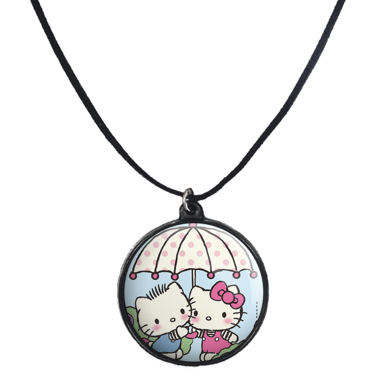 گردنبند پرمانه طرح کیتی کد pmb.22553 مدل دو طرفه