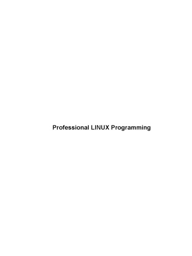 خرید و دانلود نسخه کامل کتاب Professional Linux Programming