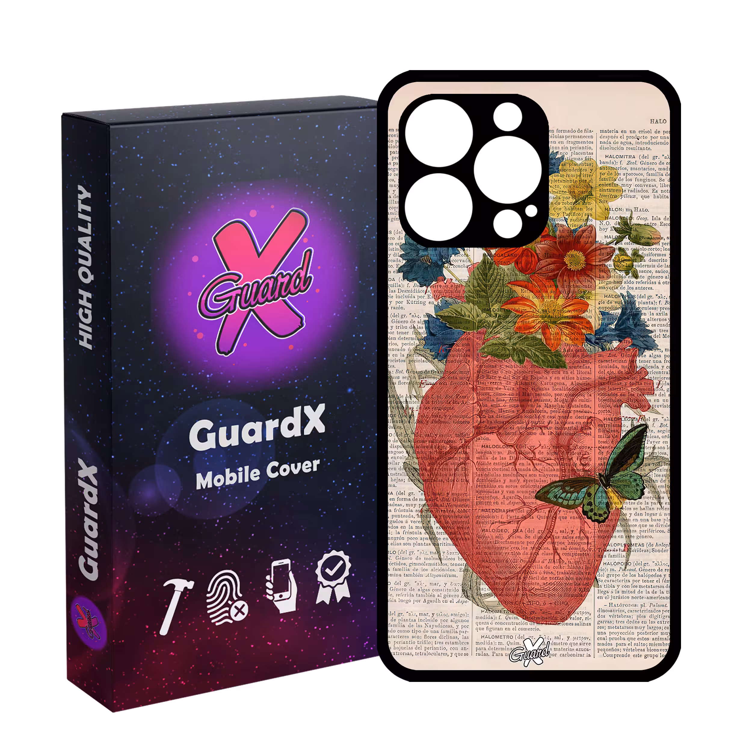 کاور گارد ایکس طرح قلب مدل Glass10505 مناسب برای گوشی موبایل اپل iPhone 13 Pro