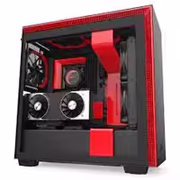 کیس کامپیوتر ان زی ایکس تی  مدل H710i Matte Black/Red