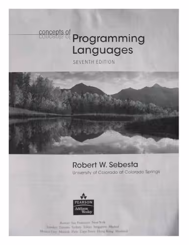 خرید و دانلود نسخه کامل کتاب Concepts of Programming Languages