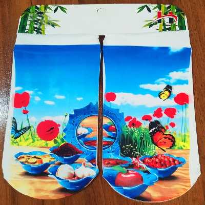 جوراب بچگانه طرح هفت سین  مدل نوروز کد Ab1