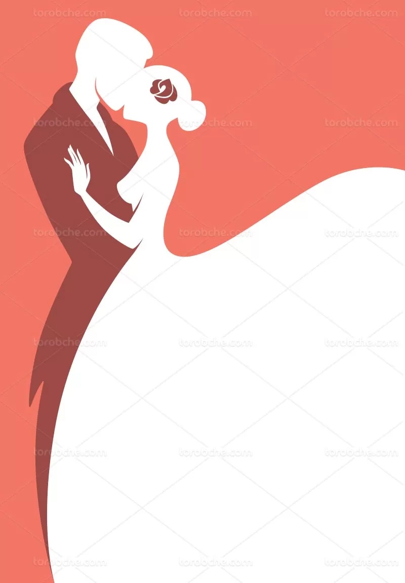 وکتور با کیفیت داماد و عروس | گرافیک با طعم تربچه