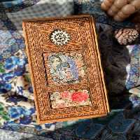 کلیات شمس رقعی پالتویی چرم دو جلدی قابدار پلاک دار - کتاب‌فروشی کوچه کتاب