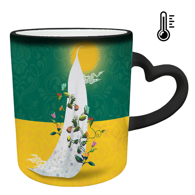 ماگ حرارتی مدل دسته قلبی طرح روز مادر کد 87