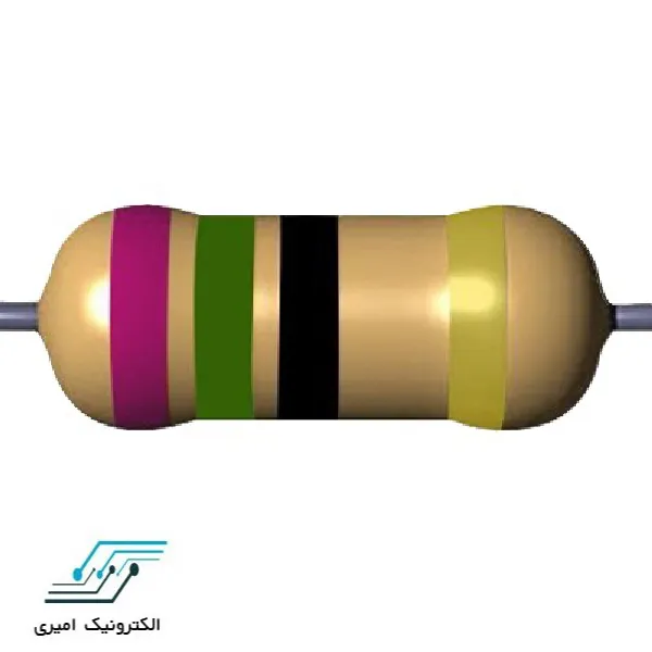 مقاومت 75 اهم 3 وات 5 درصد