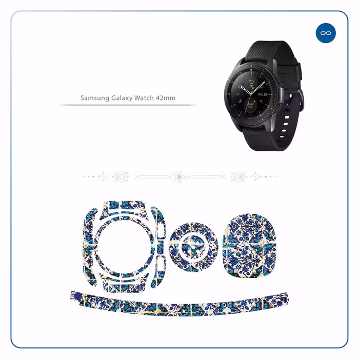 برچسب ماهوت طرح Iran-Tile1 مناسب برای ساعت هوشمند سامسونگ Galaxy Watch 42mm