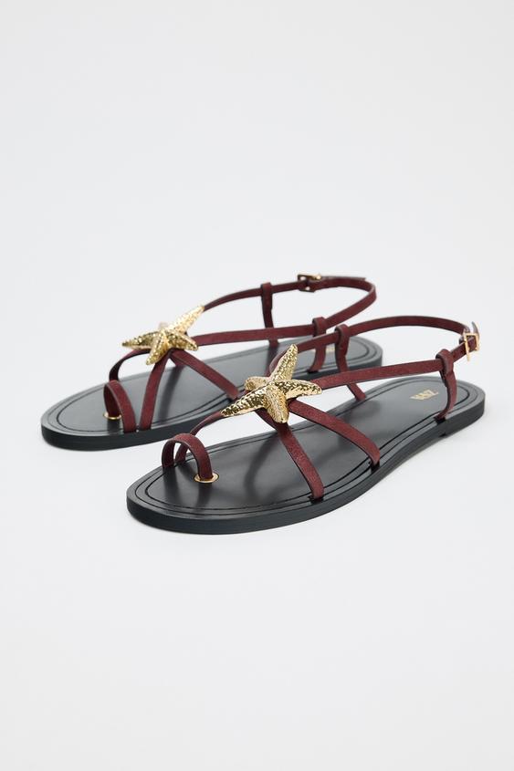 صندل زنانه زارا STRAPPY SANDALS WITH METAL DETAIL | تهران زارا TehranZara