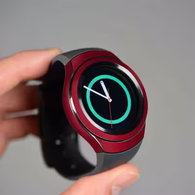 برچسب ماهوت طرح Matte-Warm-Red مناسب برای ساعت هوشمند سامسونگ Galaxy Gear S2