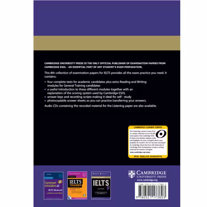کتاب IELTS Cambridge 8 اثر جمعی از نویسندگان انتشارات هدف نوین