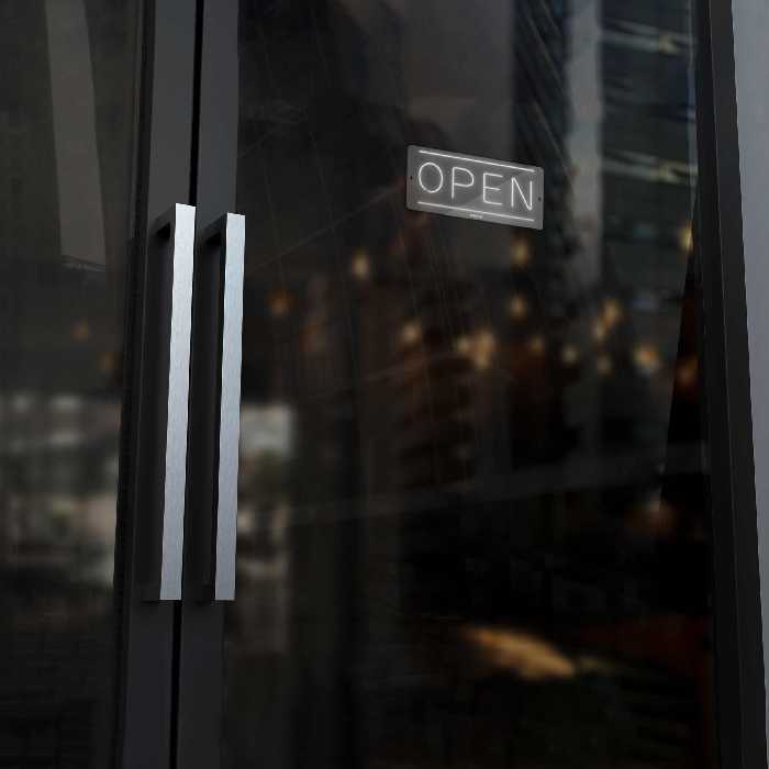 چراغ دیواری نئون دیزاین طرح Open_WHT