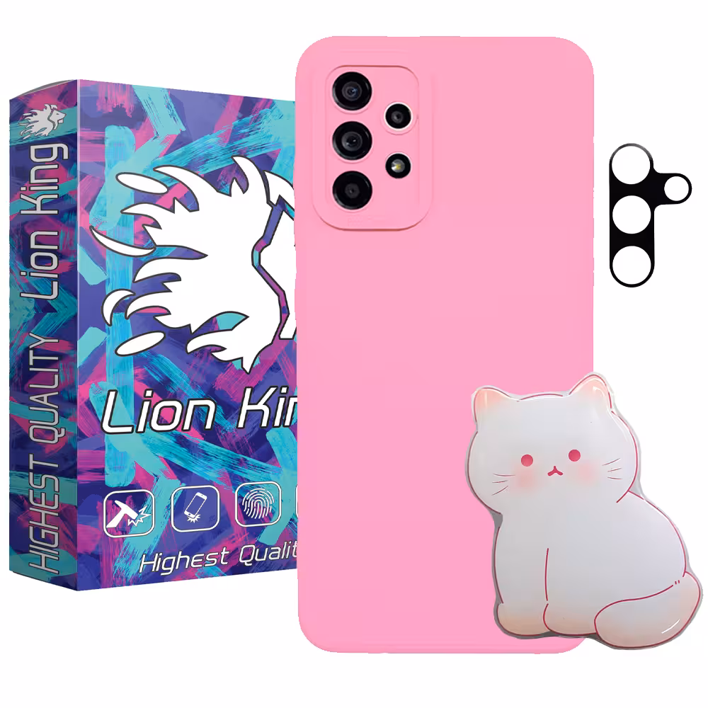 کاور لاین کینگ مدل Goorbah مناسب برای گوشی موبایل سامسونگ Galaxy A32 4G به همراه پایه نگهدارنده و محافظ لنز