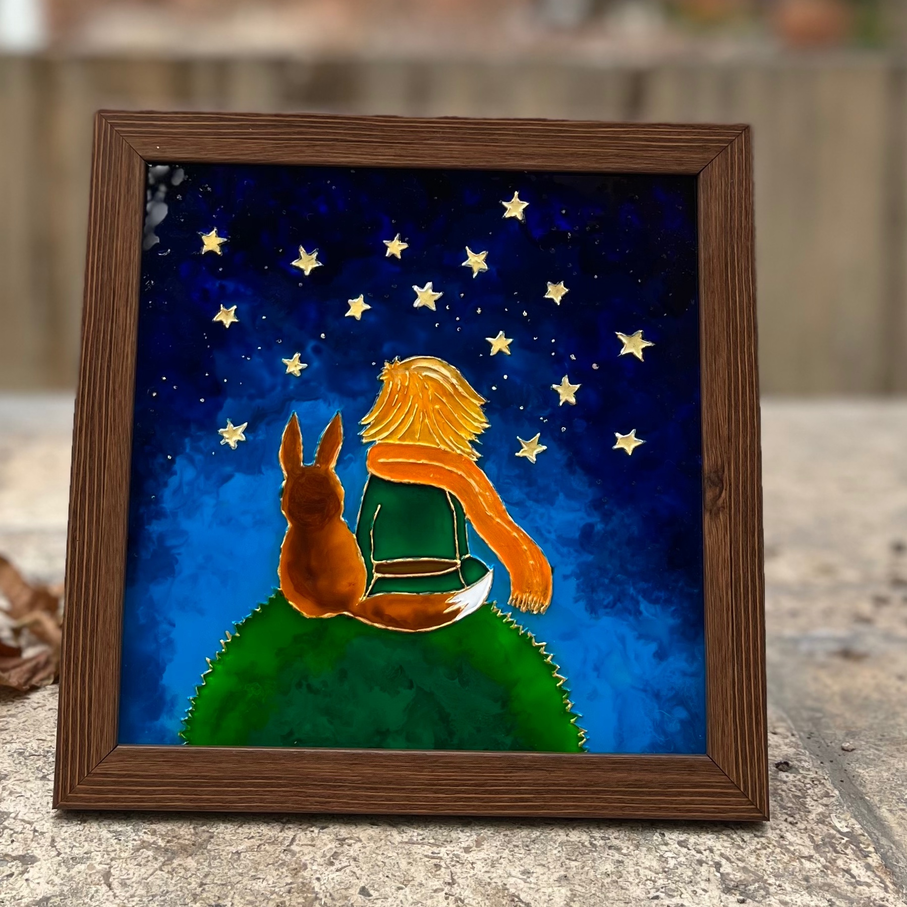 تابلو شازده کوچلو روی شیشه