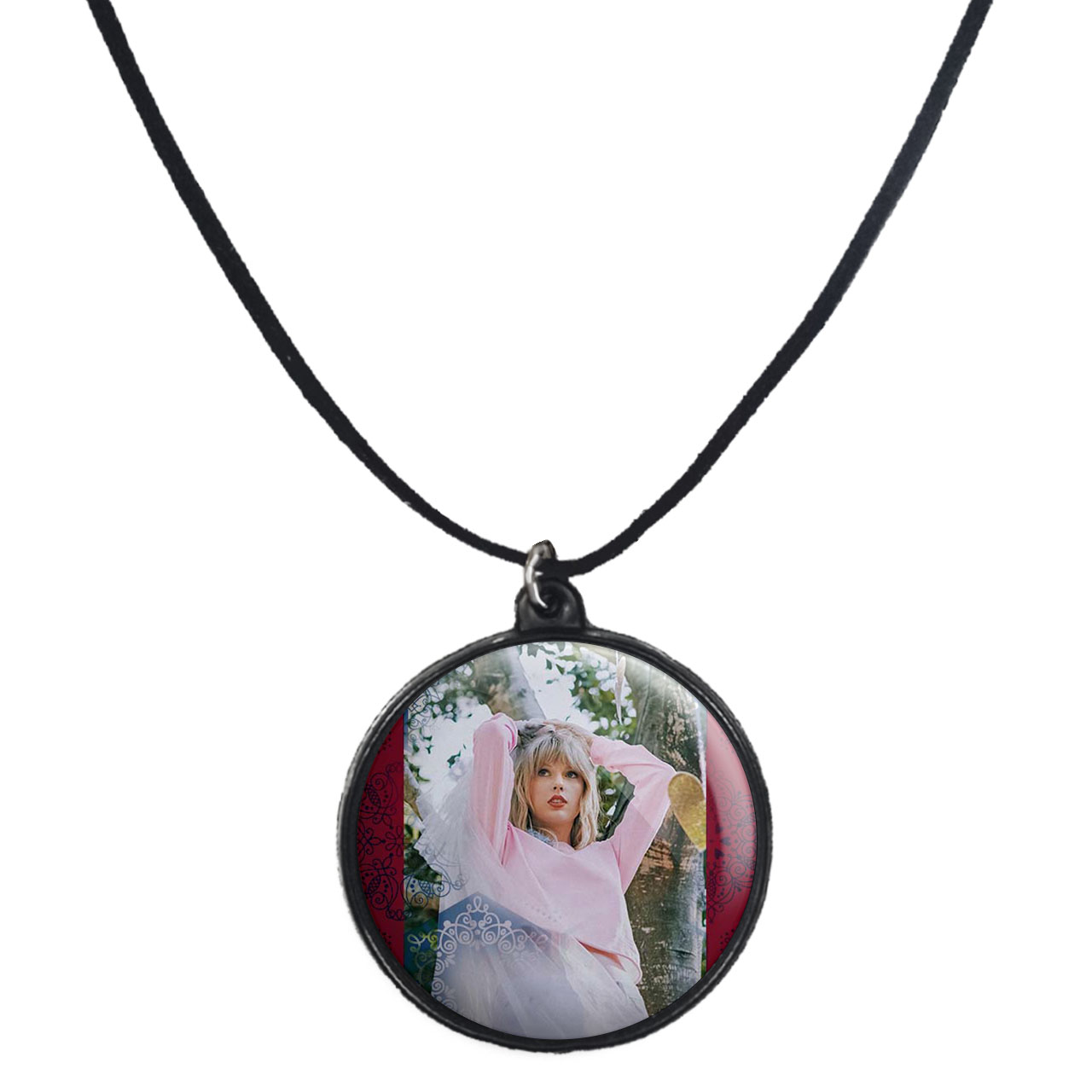 گردنبند پرمانه طرح تیلور سویفت کد pmb.2831 مدل دو طرفه