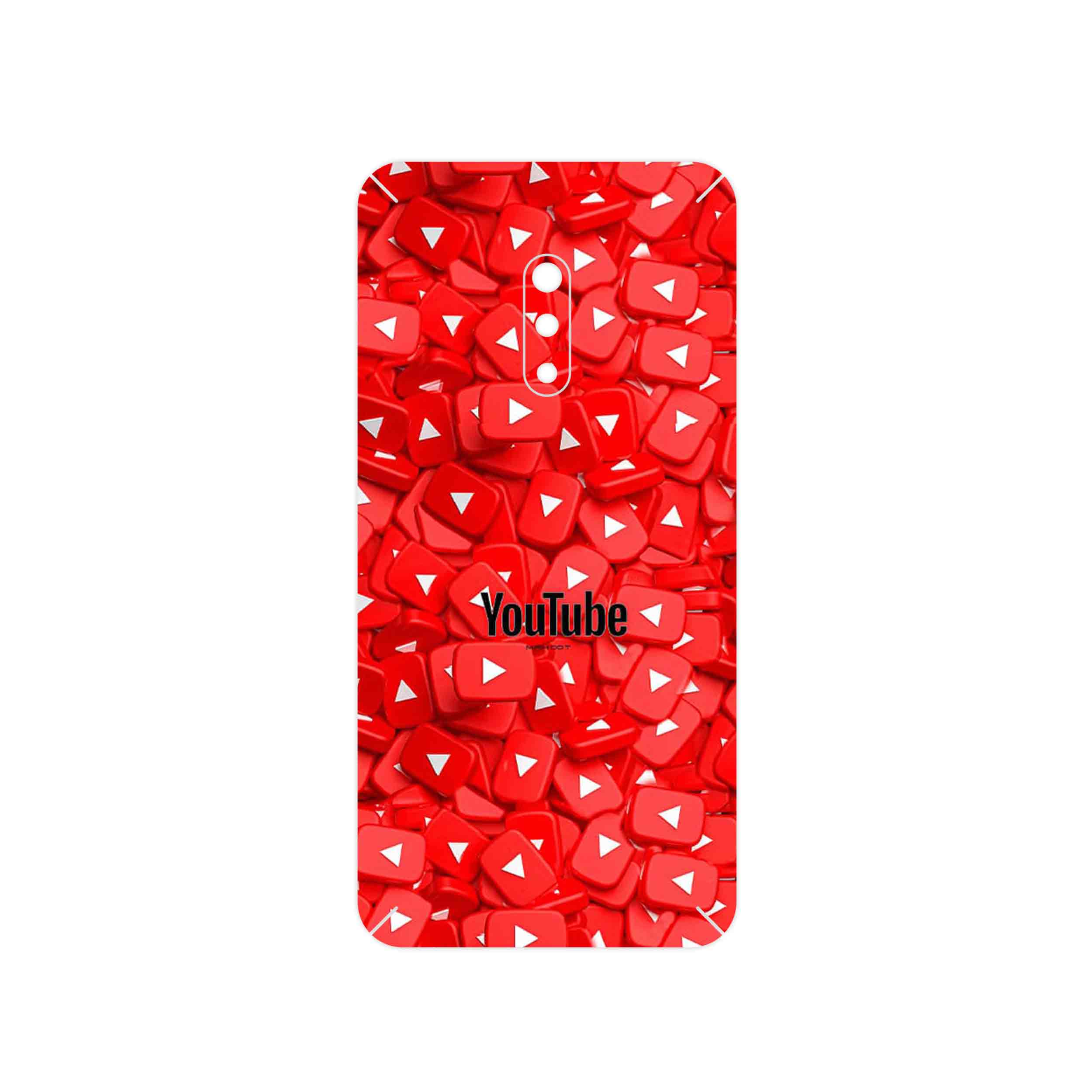 برچسب پوششی ماهوت مدل Youtube مناسب برای گوشی موبایل اپو Realme X