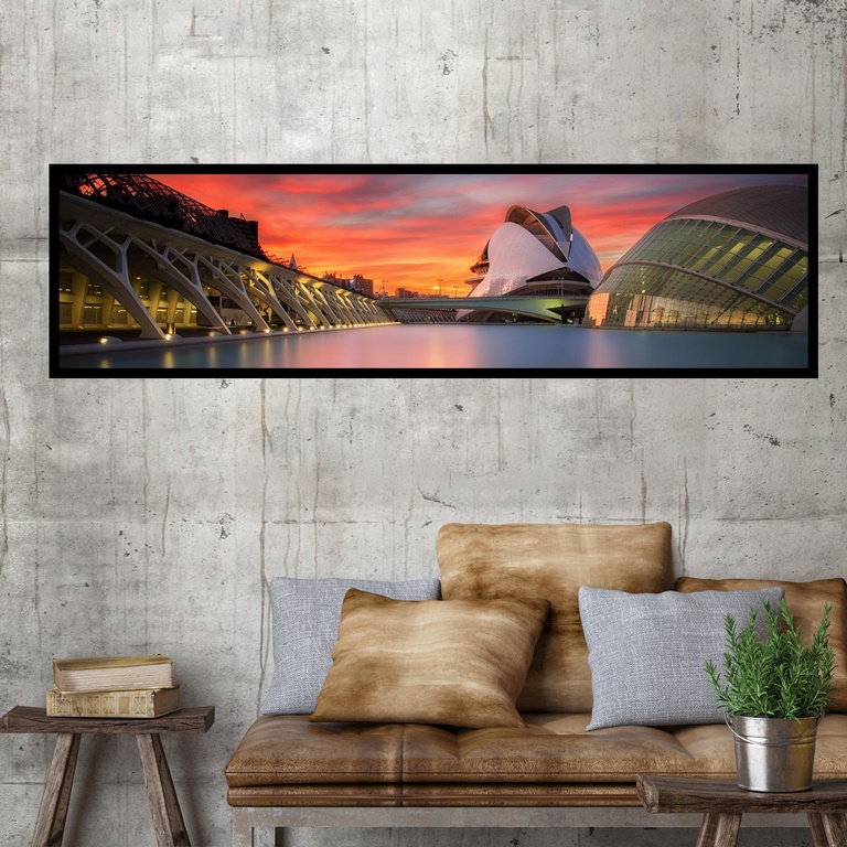 تابلو بکلیت طرح منظره شهری مدرن مدل کشیده B-7428