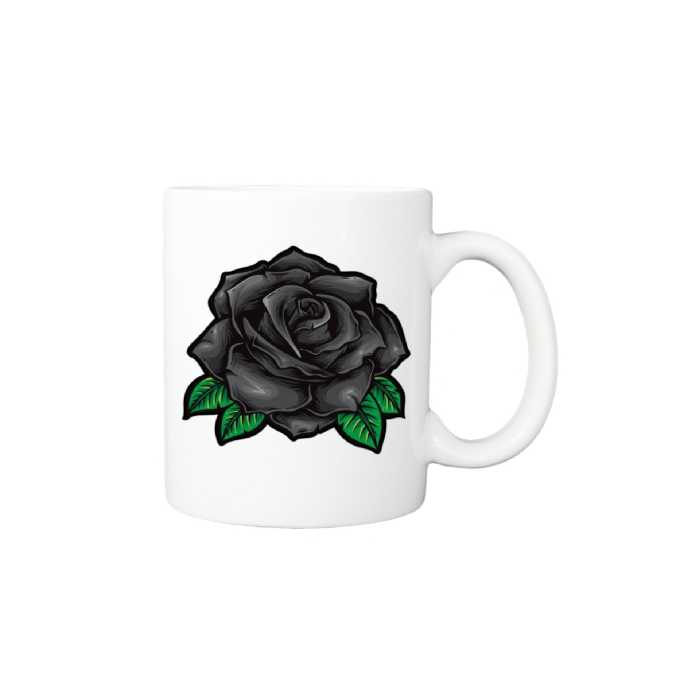 ماگ مدل گل رز سیاه