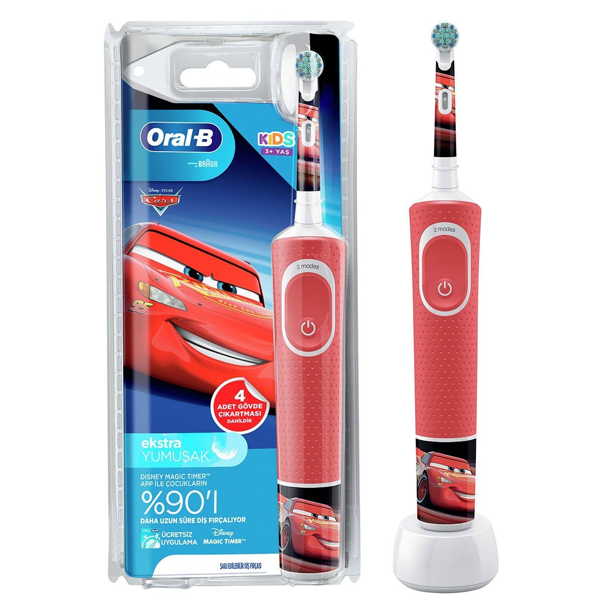 9917مسواک برقی قابل شارژ اورال بی، ارسال 14 روزه . D100 Childrens Rechargeable Toothbrush Cars