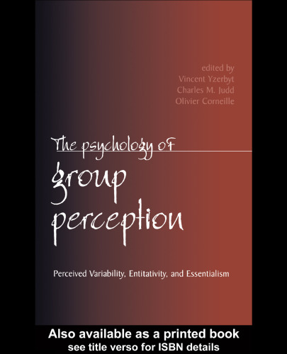 خرید و دانلود نسخه کامل کتاب The Psychology of Group Perception