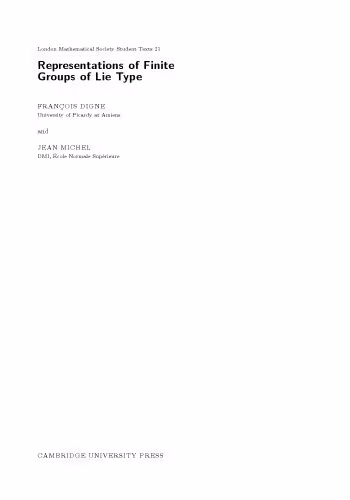خرید و دانلود نسخه کامل کتاب Representations of Finite Groups of Lie Type