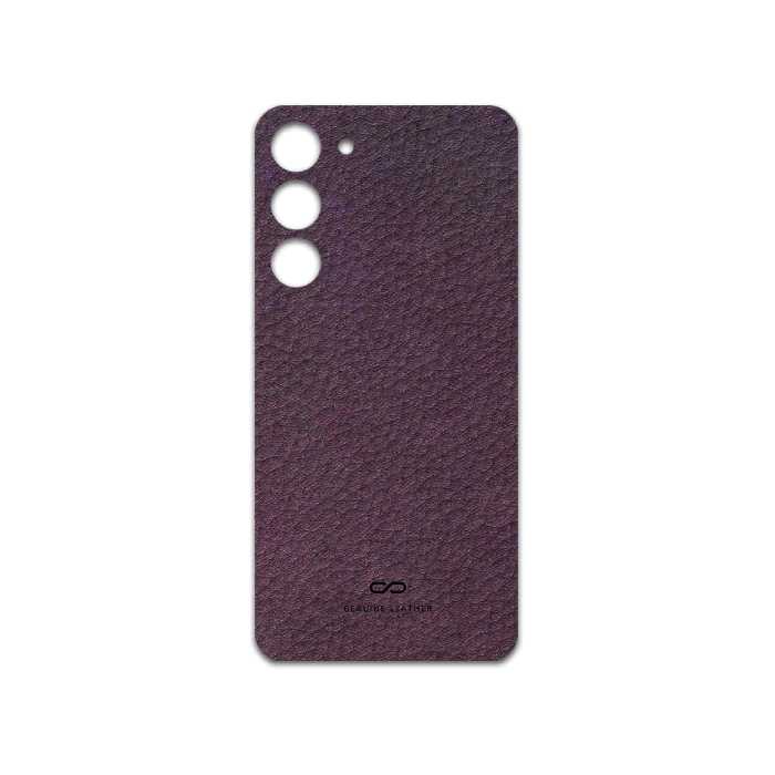 برچسب پوششی ماهوت مدل Purple-Leather مناسب برای گوشی موبایل سامسونگ Galaxy S23 Plus