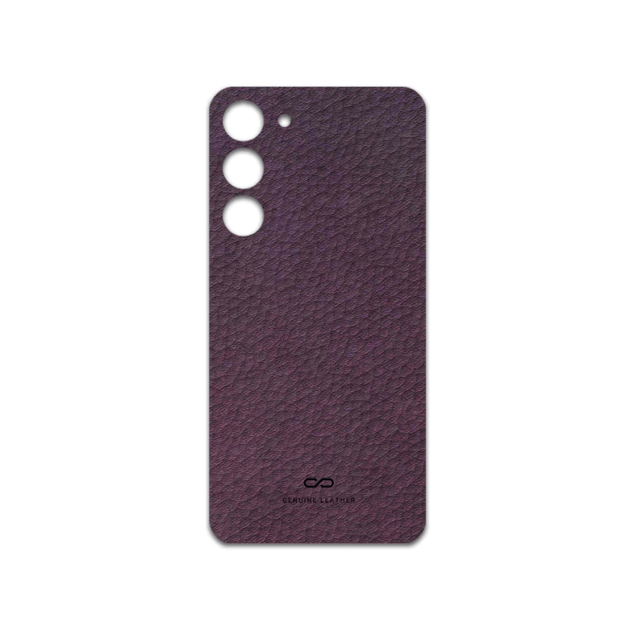 برچسب پوششی ماهوت مدل Purple-Leather مناسب برای گوشی موبایل سامسونگ Galaxy S23 Plus