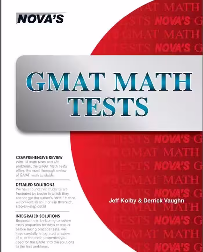 خرید و دانلود نسخه کامل کتاب GMAT Math Test - Pdf