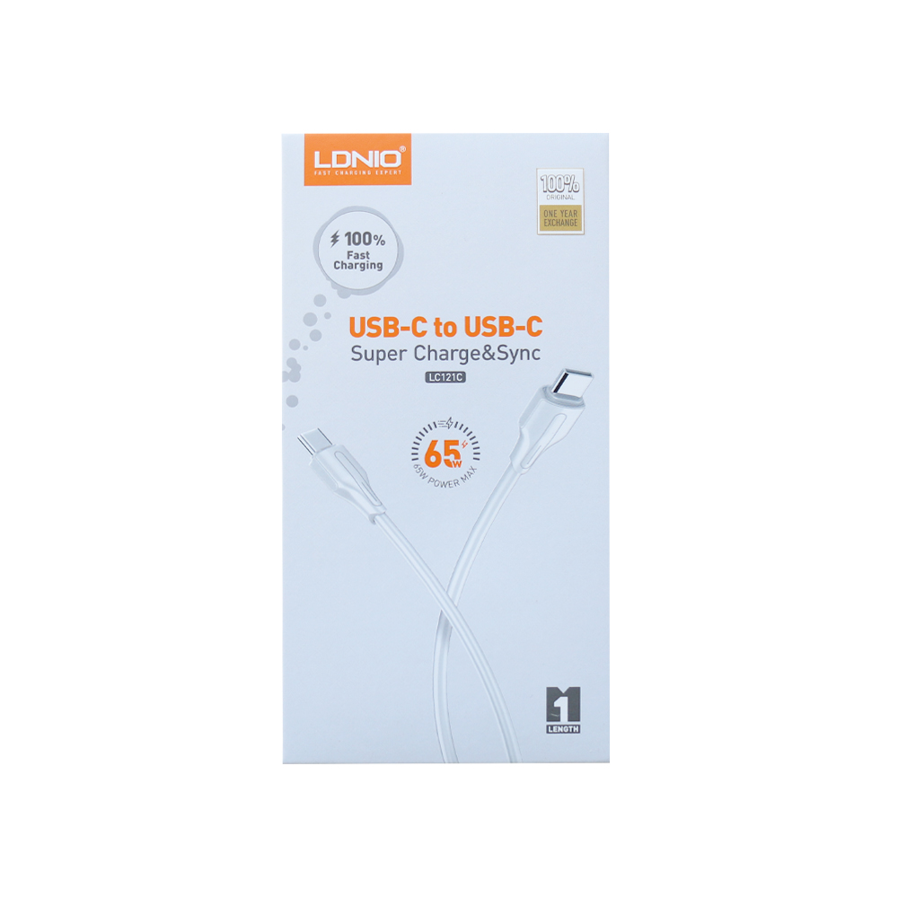 کابل تایپ سی به تایپ سی LDNIO مدل LC121C