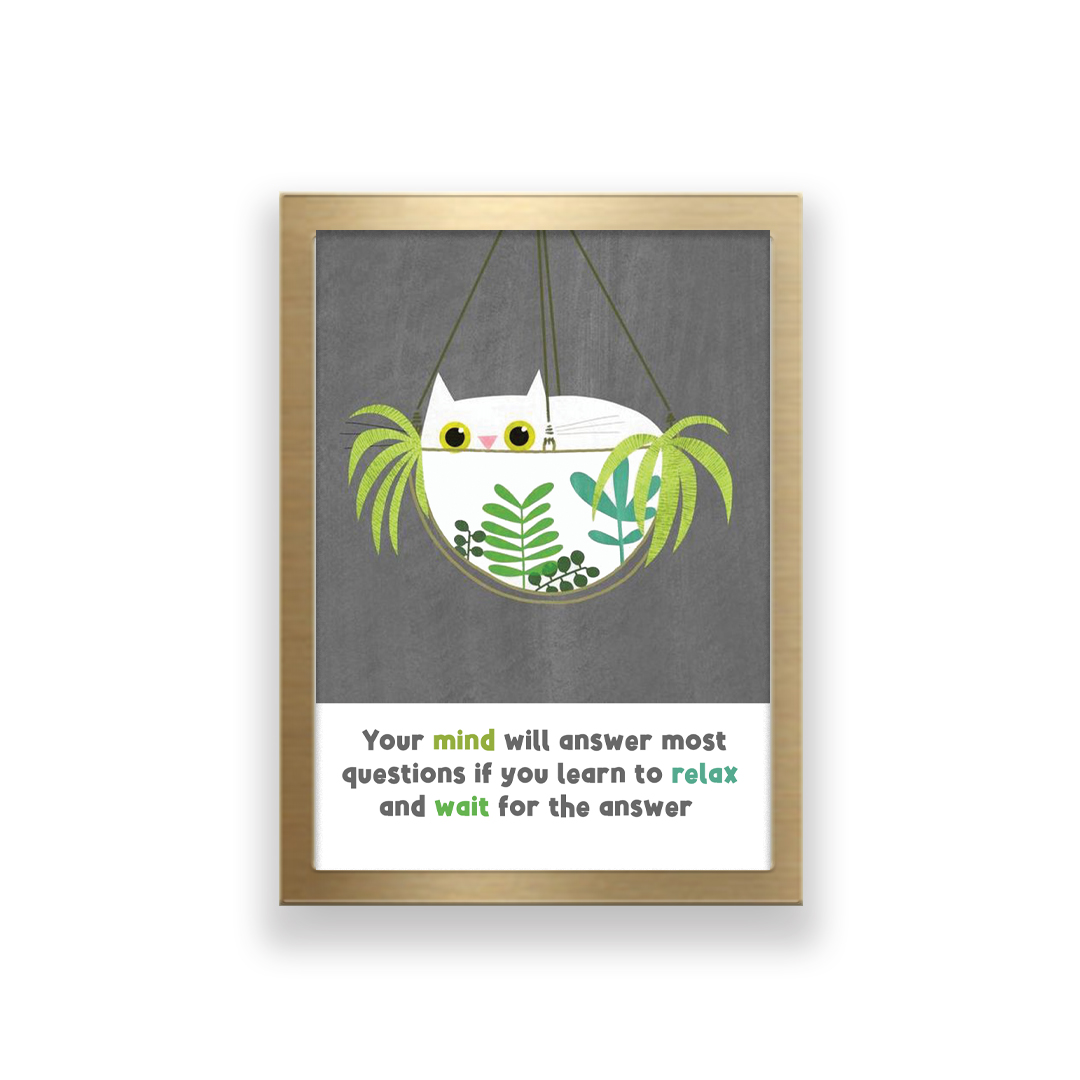 تابلو طرح فانتزی گربه 